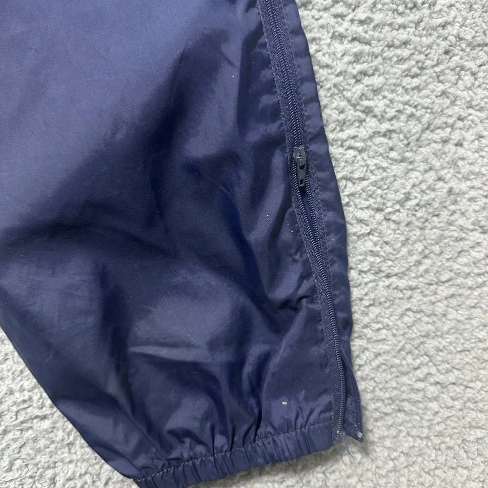 VTG Nike Track Pants Men's Large Blue‎ Tag 80s Windbreaker Nylon Black Zip Ankle